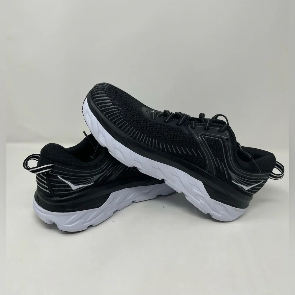 New Hoka One One Bondi 7 Black White Running Sneakers Size 9.5 Women - Picture 7 of 10